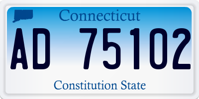 CT license plate AD75102