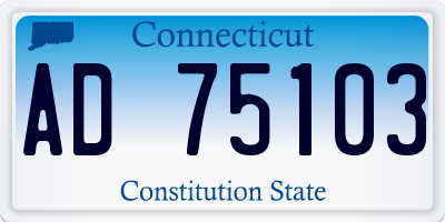 CT license plate AD75103