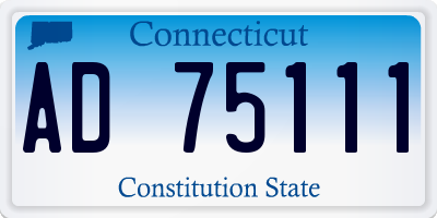 CT license plate AD75111
