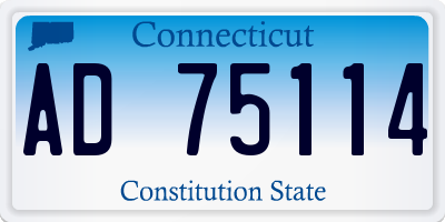 CT license plate AD75114