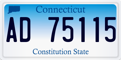 CT license plate AD75115