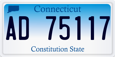 CT license plate AD75117