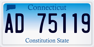 CT license plate AD75119