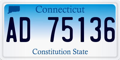 CT license plate AD75136