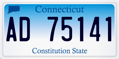 CT license plate AD75141