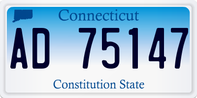 CT license plate AD75147