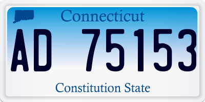CT license plate AD75153