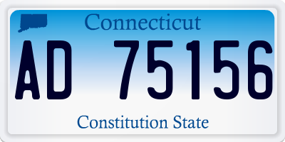 CT license plate AD75156