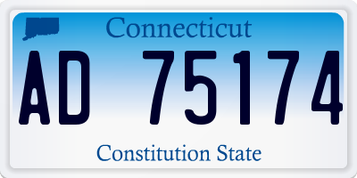 CT license plate AD75174