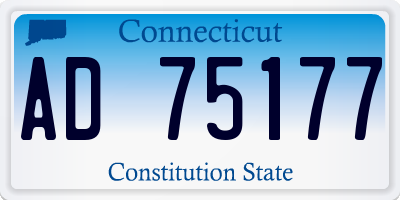 CT license plate AD75177