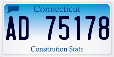 CT license plate AD75178