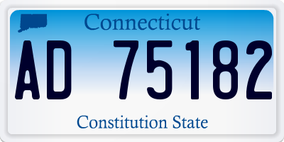 CT license plate AD75182