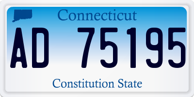 CT license plate AD75195