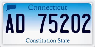 CT license plate AD75202