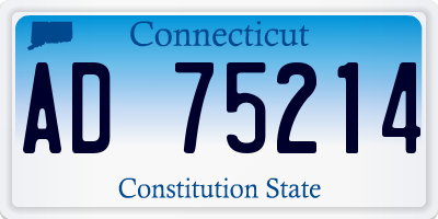 CT license plate AD75214