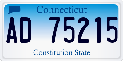 CT license plate AD75215