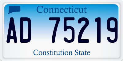 CT license plate AD75219