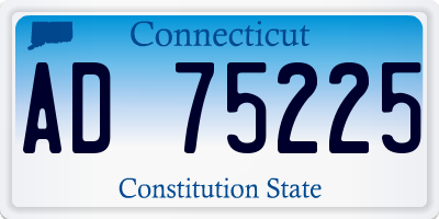 CT license plate AD75225