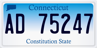 CT license plate AD75247