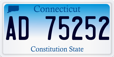 CT license plate AD75252