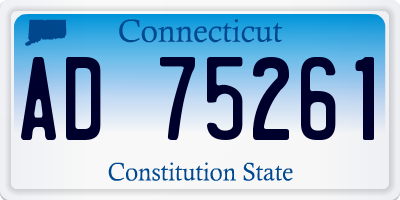 CT license plate AD75261
