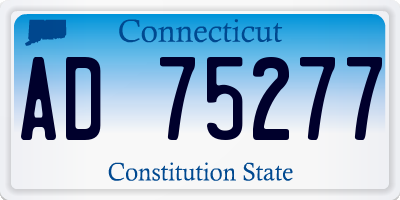 CT license plate AD75277