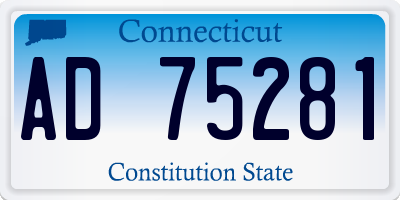 CT license plate AD75281