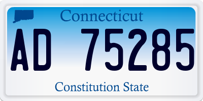 CT license plate AD75285