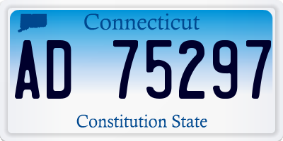 CT license plate AD75297