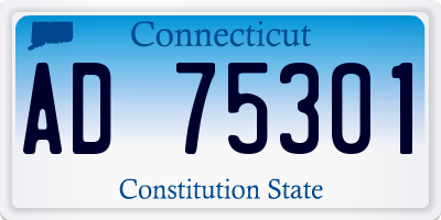 CT license plate AD75301