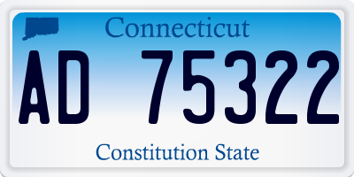 CT license plate AD75322