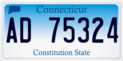CT license plate AD75324