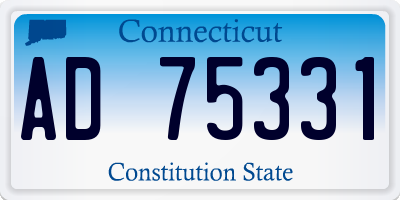 CT license plate AD75331