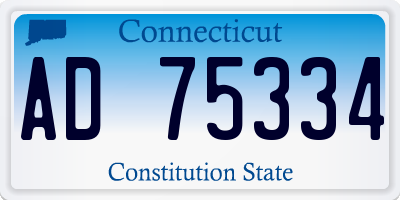 CT license plate AD75334