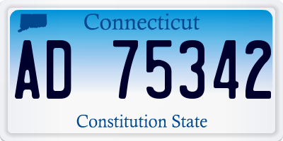 CT license plate AD75342