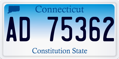 CT license plate AD75362