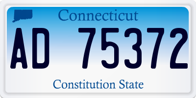 CT license plate AD75372