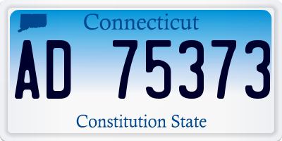 CT license plate AD75373