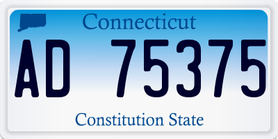 CT license plate AD75375
