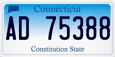 CT license plate AD75388