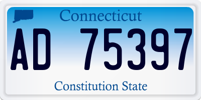CT license plate AD75397