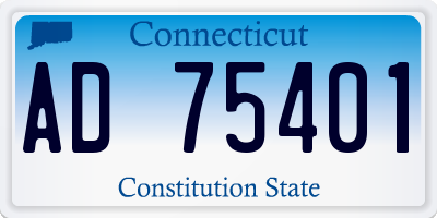 CT license plate AD75401