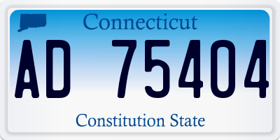 CT license plate AD75404