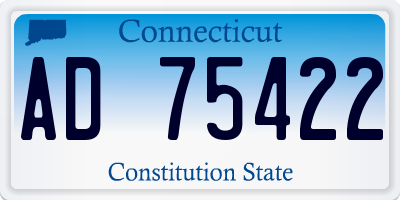 CT license plate AD75422