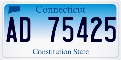 CT license plate AD75425