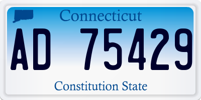 CT license plate AD75429