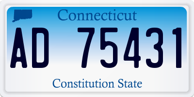 CT license plate AD75431