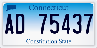 CT license plate AD75437