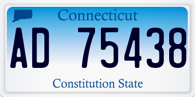 CT license plate AD75438