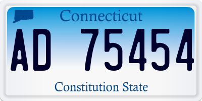 CT license plate AD75454